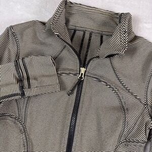 Lululemon Athletica Align Striped Jacket Full Zip Women's Size 4 Thumbholes